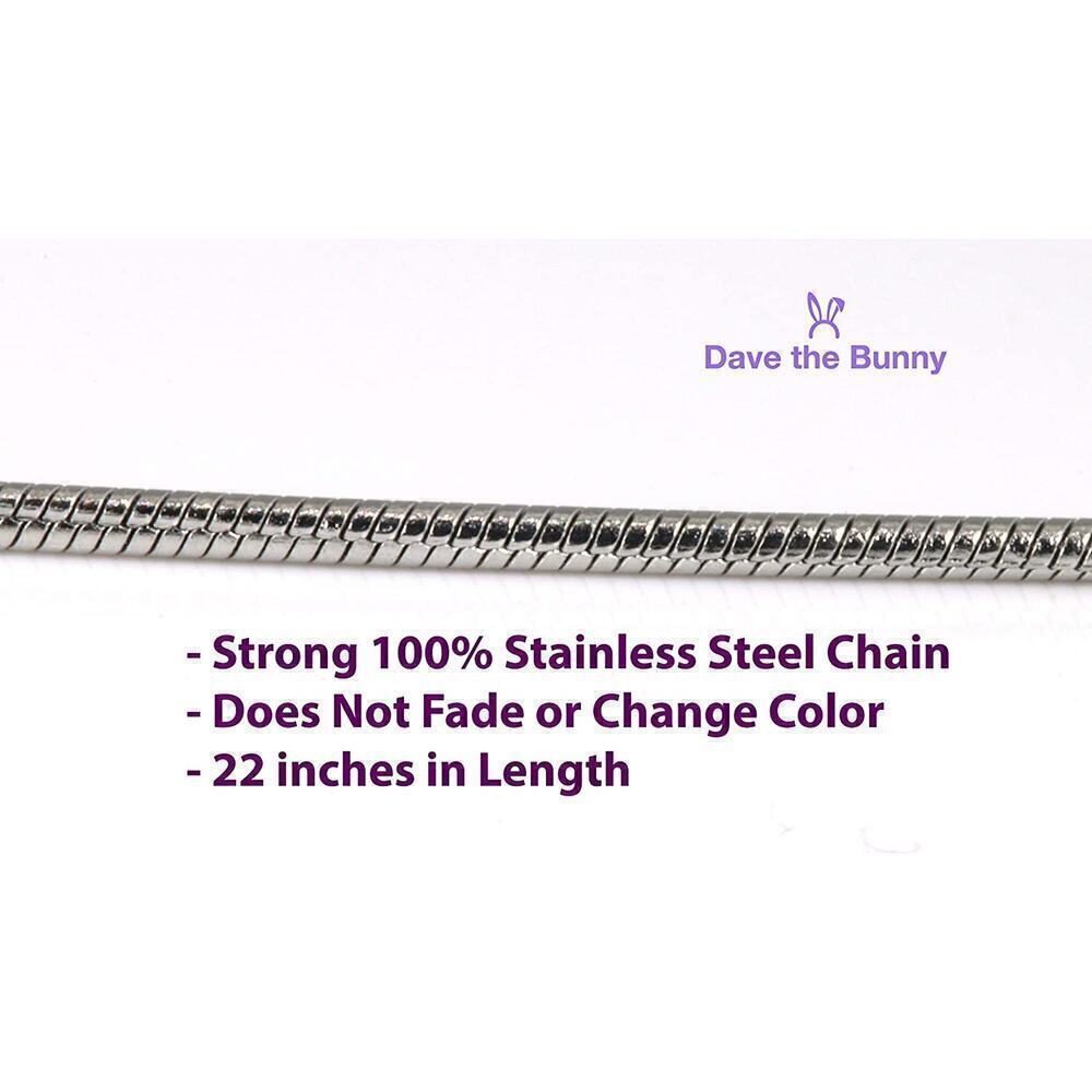 Saint Benedict Coloured Charm Snake Chain Necklace - Picture 4 of 4